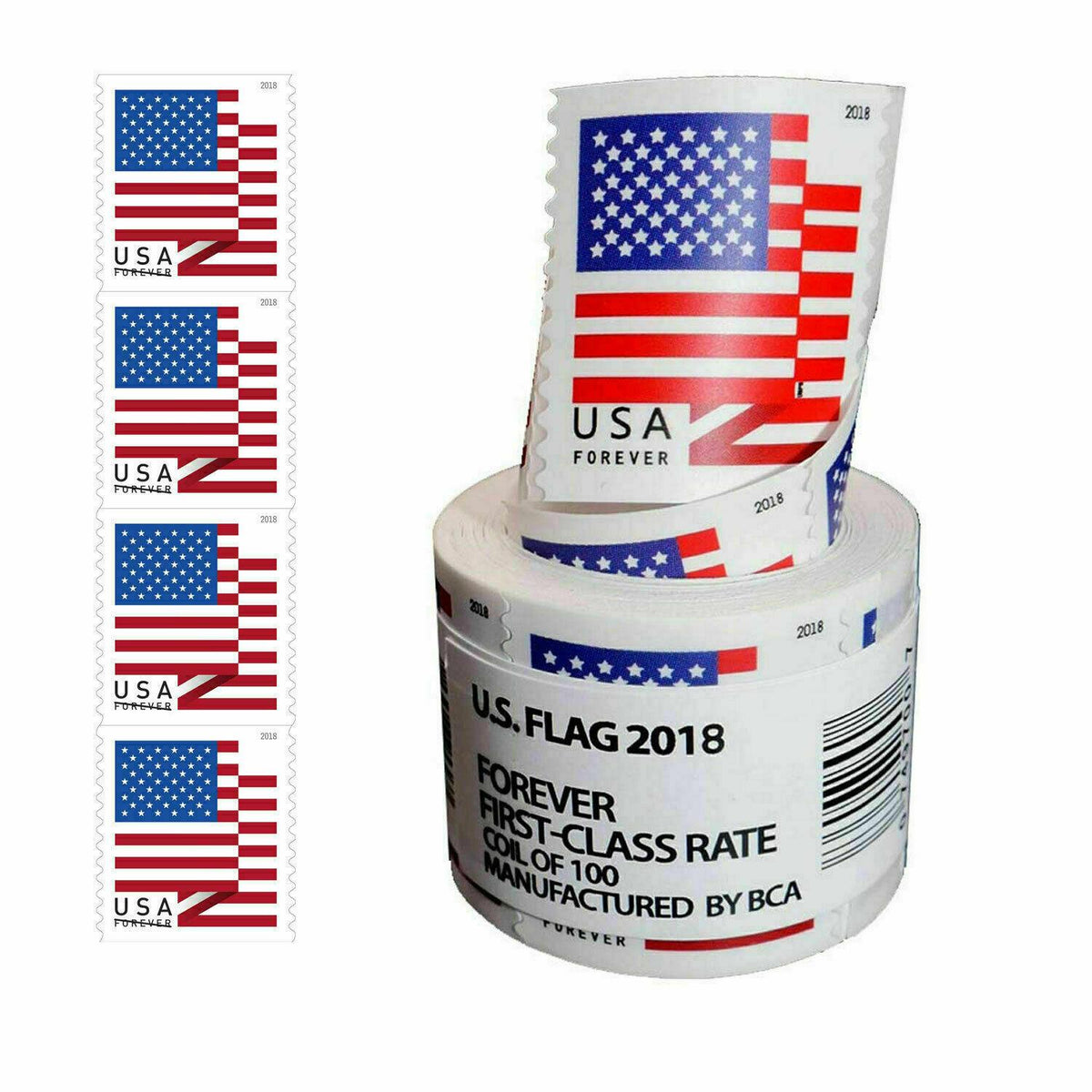 2018 USPS Forever First Class Postage Stamps~ Sealed Coil/Roll Of 100 Stamps