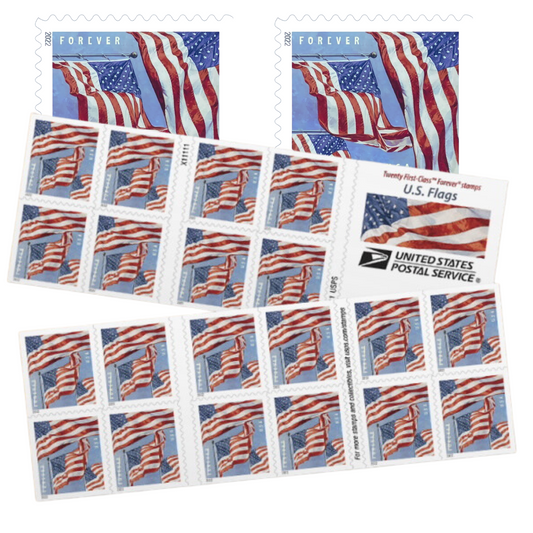 2022 USPS First Class Forever Postage Stamps 5 Sheets of 20 (100 total mailing stamps)